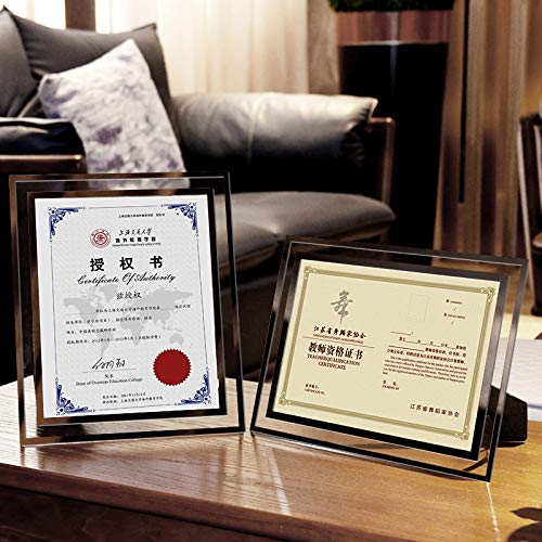 Cq acrylic 5x7 Glass Picture Frame Silver Mirrored for Photo Display Stand on Tabletop Pack of 2 - Image 3